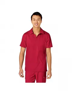 Мужская медицинская футболка Big & Tall W123 с воротником Wink, красный