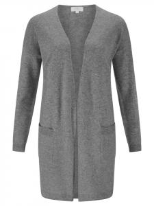 Длинный кардиган серого цвета CASH-MERE.CH