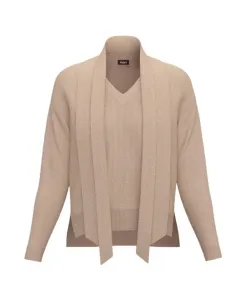 Бежевый свитер Eroico с люрексом Marella, бежевый