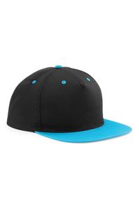 Контрастная кепка Snapback с 5 панелями (2 шт. в упаковке) Beechfield, черный