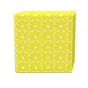 Набор салфеток из 4 шт., 100 % хлопок, 20x20 дюймов, ломтики лимона по всей поверхности