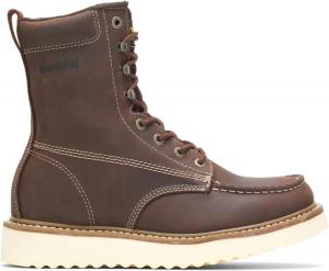 Мужские ботинки Wolverine Loader 8 с мягким носком и клиновидной подошвой, 12 X-Wide Brown