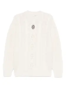 Джемпер с косами Drôle De Monsieur, белый