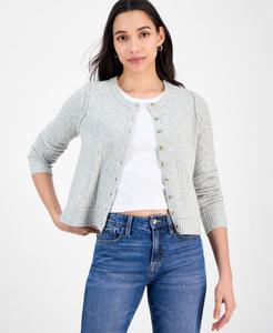 Женский ажурный кардиган Lucky Brand, Light Heather Grey