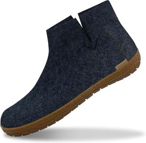 Ботинки Glerups 100% quality wool mix Boot Slipper with rubber sole - Unisex, Denim