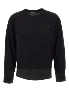 Свитер с логотипом Sun68, черный