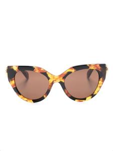 Gucci Eyewear солнцезащитные очки в оправе 'кошачий глаз' с логотипом, коричневый