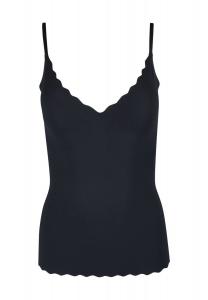 Женская майка из микрофибры Micro Essentials с фестонами SKINY, черный