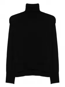 Свитер из шерсти мериноса с высоким воротником Daniele Fiesoli, черный