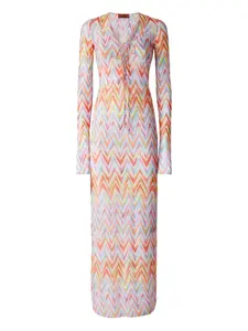 Платье с узором зигзаг Missoni, синий