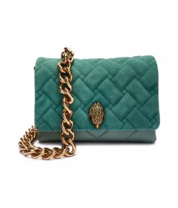 Сумка-мессенджер/клатч Kurt Geiger Kensington кожаная на цепочке, зеленый