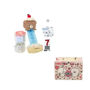 Творческий выдвижной баннер с медведем кукла для признаний сюрприз коробка плюшевая кукла высота 20см Ten Thousand Children's Music