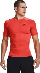 Мужская компрессионная футболка с коротким рукавом HeatGear от Under Armour, Dark Orange (860)/Black