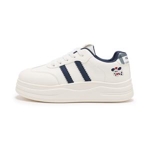 Женские лоу-топ скейтерские кроссовки Coverage Abrasion Resistant Lightweight HUANQIU, бежевый темно-синий