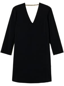 TWINSET мини-платье с овальным вырезом и цепочкой, черный