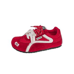 Кроссовки Shock Absorbers Abrasion Resistant Slip Resistant Low top Kids Lifestyle Shoes Teenagers Peter pan, красный