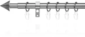 LICHTBLICK ORIGINAL Карниз "Конус карниза, 20 мм, выдвижной, 1 направляющая 130 - 240 см", 1 направляющая, выдвижной, однонаправленный карниз с кольцами для штор и жалюзи 130–240 см, Ø 20 мм, цвет matt