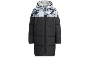 Удлиненный пуховик Adidas, черный