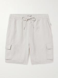 Шорты-карго Air Straight-Leg из льна и лиоцелла с завязками ONIA, цвет Stone