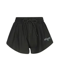 Хлопковые шорты с эластичным поясом Msgm, черный