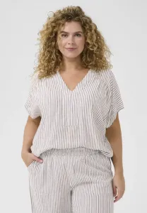 Блузка wing sl Kaffe Curve, Chalk Fudge Stripe