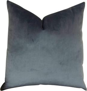 Thomas Collection Декоративная подушка бархатная синяя двусторонняя ручной работы Dark Blue Decorative