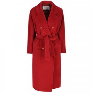 Double-Breasted Belted Coat MaxMara, красный