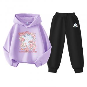 Warrior Casual Sportswear Детская, Розовая/Черная Масляная Живопись Сакура-Черная/Счастливый Цветок K