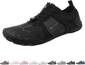 Заземленные обувь для женщин и мужчин при невропатии, походные ботинки для женщин и мужчин, зимние ботинки с широкой носочной частью и противоскользящим покрытием Generic, черный