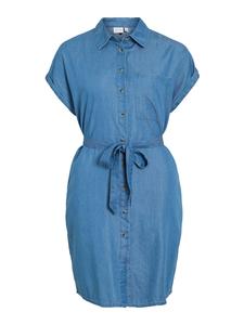 VILA Платье-рубашка 'VINORI' в синем дениме