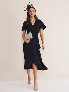 Платье Phase Eight Julissa Midi Wrap, темно-синий