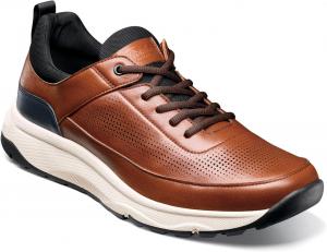 Мужские кроссовки Florsheim, модель Satellite с перфорацией и шнуровкой, Cognac