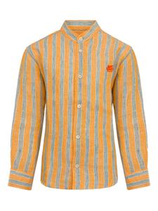 Полосатая льняная рубашка ETRO KIDS, оранжевый