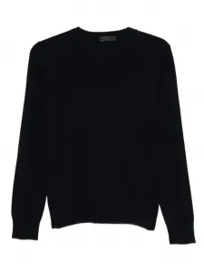 Свитер с V-образным вырезом Prada, синий