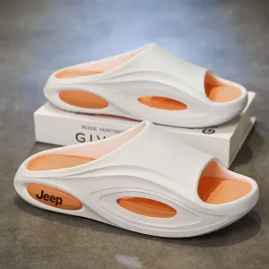 Слайды Slide Slippers для мужчин Jeep, белый оранжевый
