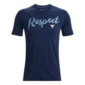 Футболка project rock respect the grind t-shirt 'college navy' Under Armour, синий