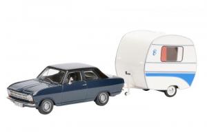 Schuco Opel Kadett B Mit Knaus 1:43 450294700
