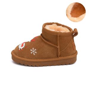 Теплые нескользящие детские ботинки с низким голенищем Budding, Chestnut