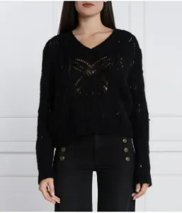 Шерстяной свитер regular fit Twin-Set, черный