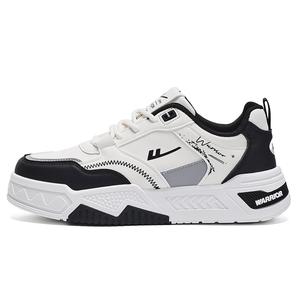 WARRIOR Амортизирующие устойчивые к истиранию нескользящие низкие скейтерские кроссовки мужские бежево-черные, цвет Beige Black