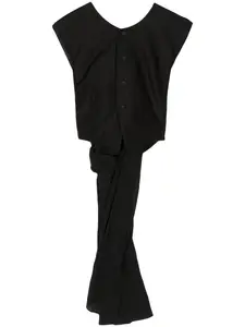 Топ с перекрученной деталью Yohji Yamamoto, черный