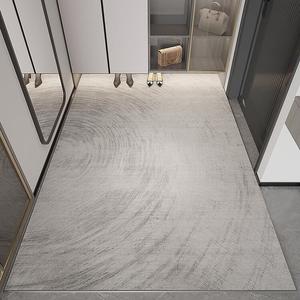 Budis Ковер 100х140 см из флока для входной двери, ванной или улицы, водонепроницаемый, противоскользящий, с чернильным узором в новом китайском стиле, утолщенный