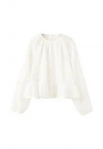 Детская блузка Mango Kids, Off White