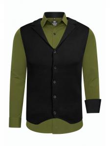 Rusty Neal Комплект из рубашки и жилета (2 шт.) цвета хаки