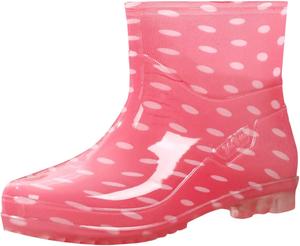 Короткие резиновые сапоги для женщин, женские сапоги с широкой голенью, противоскользящие резиновые сапоги, водонепроницаемая обувь для сада, охоты, садоводства и фермерства Generic, Pink