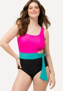 Купальник с вырезами в стиле "пикабу" Ulla Popken, Neon Berry