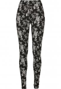 Леггинсы Urban Classics Soft Aop, черный/белый