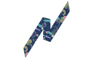 DIOR Шелковый  шарф Women's Navy Blue