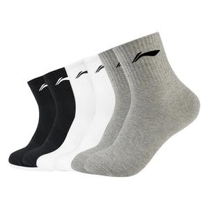 Носки до середины икры унисекс 6 пар LINING, 6 Pack (черный 2, белый 2, серый2)
