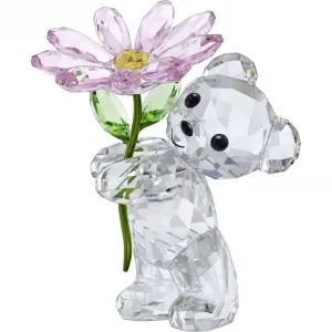 Декоративная фигурка Swarovski «Crystalfigure коллекционная фигурка Kris Bear A daisy for you, 5675327», кристалл Swarovski, цвет kristallweiß-rosa-grün-gelb-schwarz